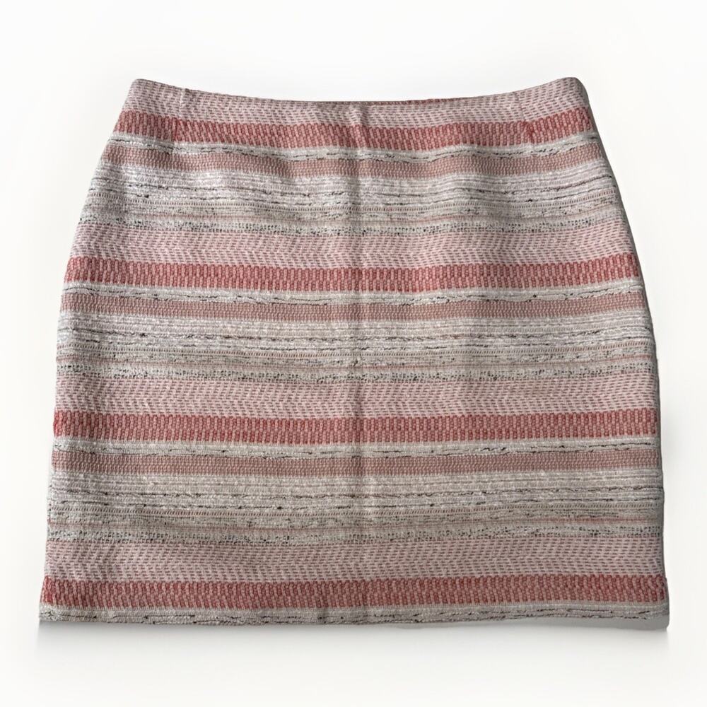 Katherine Barclay Pencil Skirt Academia Coral Cream‎ Striped Women's Size 6 - Picture 2 of 10